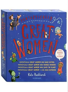 Fantastically Great Women 4 Books Collection Boxed Set (Who Saved the Planet, Who Worked Wonders, Who Made History, A Big Ideas Notebook) 