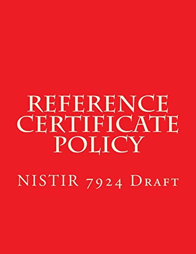 NISTIR 7924 Reference Certificate Policy cover