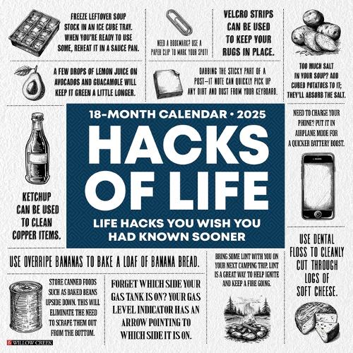 Hacks of Life 2026 Wall Calendar