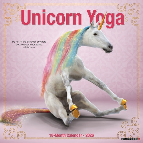 Unicorn Yoga 2026 Wall Calendar