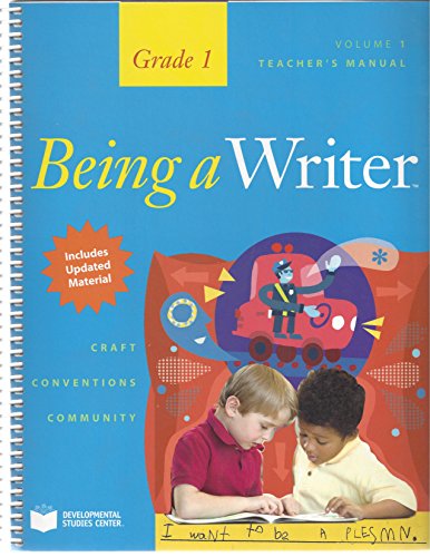 Being a Writer, Teacher's Manual, Volume 1 cover