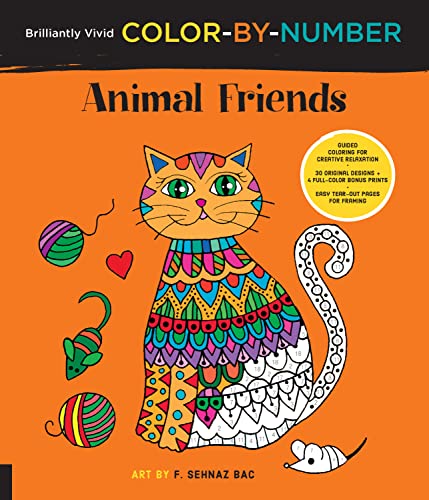 Brilliantly Vivid Color-by-Number: Animal Friends cover