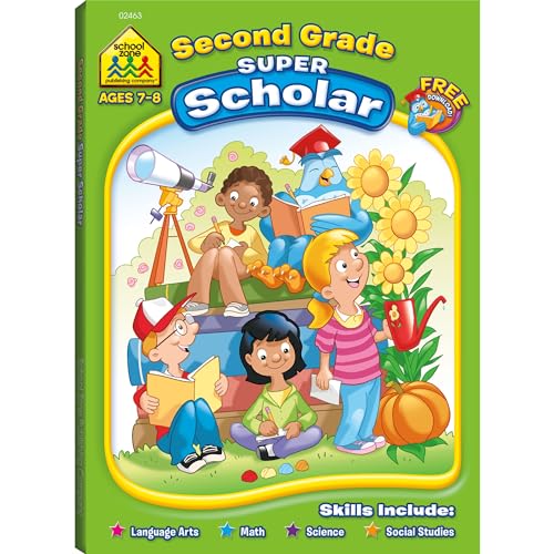 School Zone Second Grade Super Scholar Workbook