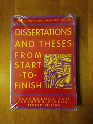 Dissertations and Theses from Start to Finish