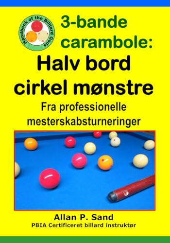 3-bande carambole - Halv bord cirkel mønstre
