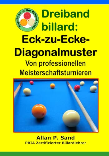 Dreiband billard - Eck-zu-Ecke-Diagonalmuster