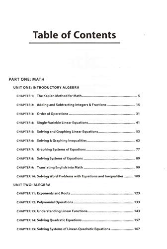 Kaplan Foundations ACT and SAT Prep Math and Science K12 Learning Services
