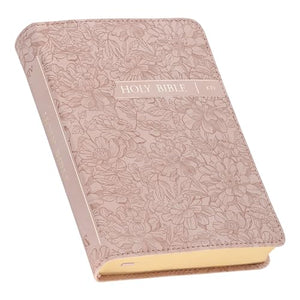 KJV Bible Compact Faux Leather, Pink 