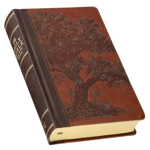 KJV Bible Giant Print Faux Leather Hardcover Brown Trust Tree 