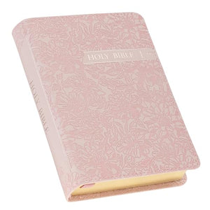 KJV Bible Pocket Faux Leather, Pink 