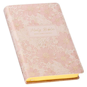 KJV Bible Deluxe Gift Faux Leather, Pink 