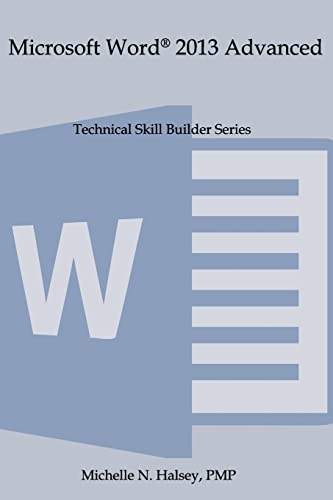 Microsoft Word 2013 Advanced cover