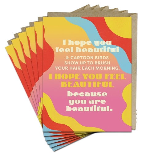 6-Pack Em & Friends Feel Beautiful Greeting Cards cover