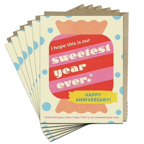 6-Pack Em & Friends Sweetest Year Ever Greeting Cards cover