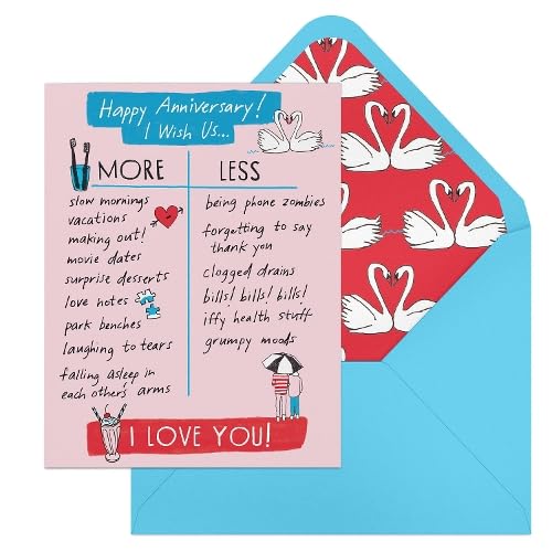 6-Pack Em & Friends Julia Rothman Anniversary More/Less Greeting Cards cover