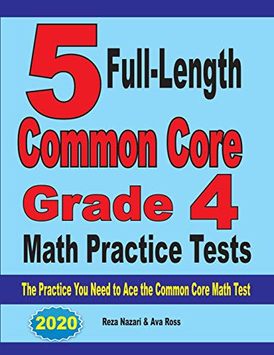 5 Full-Length Common Core Grade 4 Math Practice Tests cover