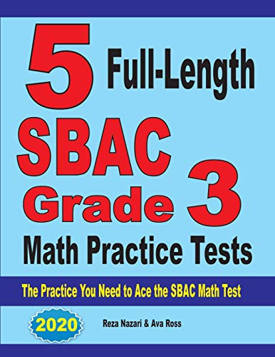 5 Full-Length SBAC Grade 3 Math Practice Tests cover