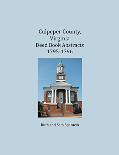 Culpeper County, Virginia Deed Book Abstracts 1795-1796 cover