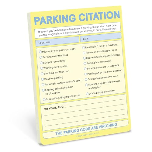 Knock Knock Parking Citation Nifty Note (Pastel Yellow) cover