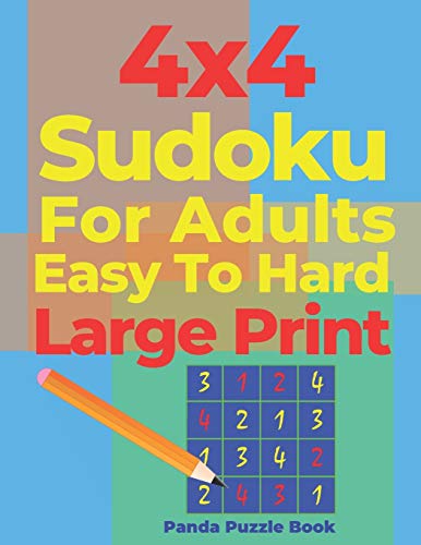 4x4 Sudoku For Adults Easy To Hard Large Print cover