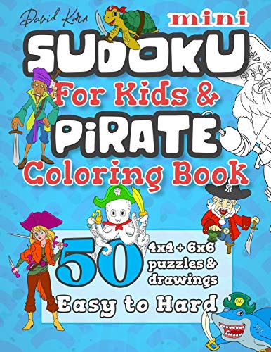 David Karn Mini Sudoku For Kids & Pirate Coloring Book cover