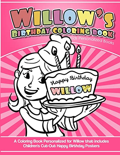 Willow's Birthday Coloring Book Kids Personalized Books cover