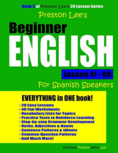 Preston Lee's Beginner English Lesson 41 - 60 For Spanish Speakers cover