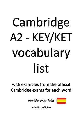 Cambridge A2 - KEY/KET vocabulary list (version espanola)