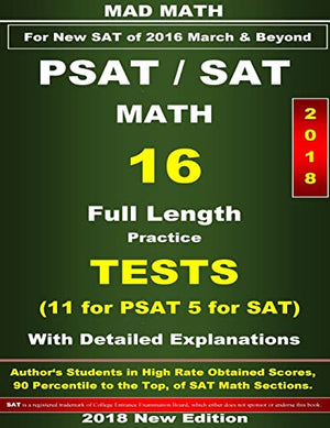 2018 PSAT-SAT Math 16 Tests