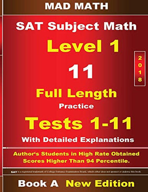2018 SAT Subject Level 1 Book A Tests 1-11