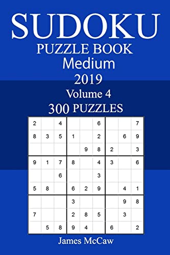 300 Medium Sudoku Puzzle Book 2019 cover