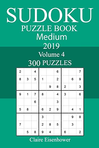 300 Medium Sudoku Puzzle Book 2019 cover