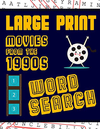 Large Print Movies From The 1990s Word Search cover