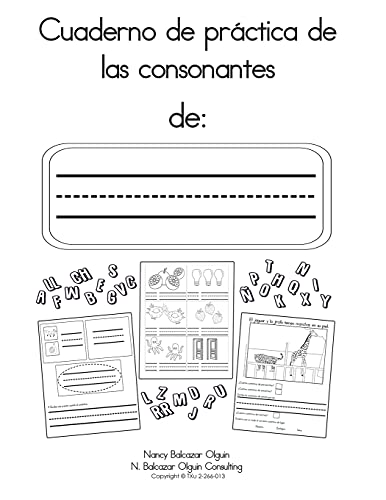 Cuaderno de practica de las consonantes