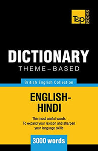 Theme-based dictionary British English-Hindi - 3000 words 