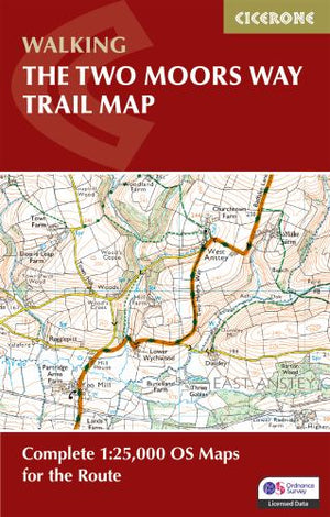 The Two Moors Way Trail Map