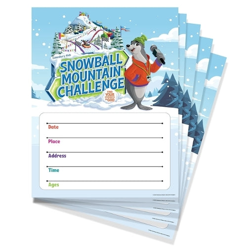 Vbs 2026 Snowball Mountain Challenge Small Promotional Posters (Pkg of