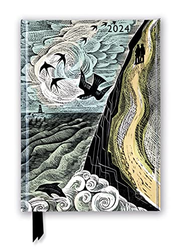 Angela Harding: Cornish Path 2024 Luxury Diary - Page to View with Not