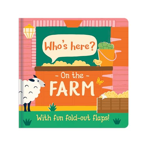 Who’s Here On The Farm | Fold-Out Flaps Board Book | Interactive Lift-the-Flap Book for Babies & Toddlers