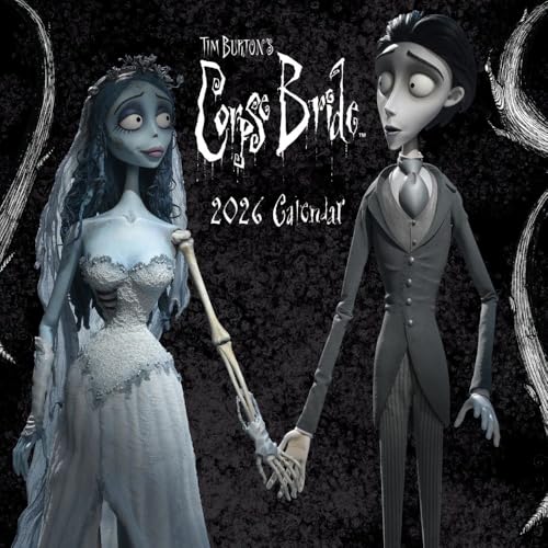 2026 CALENDAR CORPSE BRIDE MONTH TO VIEW SQUARE WALL CALENDAR OFFICIAL PRODUCT