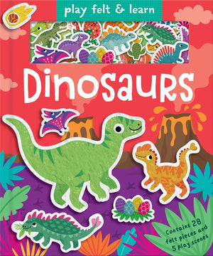 Dinosaurs (Play Felt & Learn): An interactive, reusable felt activity book for children aged 3+