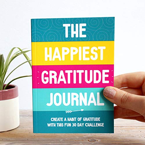 The Original Happiest Gratitude Journal. By Itty Bitty Book Co. Create a habit of gratitude with this fun 30 day challenge. Full colour throughout, daily prompts & weekly interactive charts.