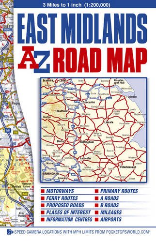 East Midlands A-Z Road Map