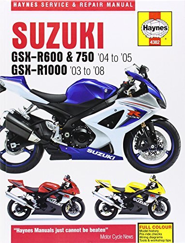 Suzuki GSX-R600 and 750 (04-05) GSX-R1000 (03-08) Service and Repair Manual