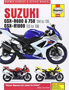 Suzuki GSX-R600 and 750 (04-05) GSX-R1000 (03-08) Service and Repair Manual 