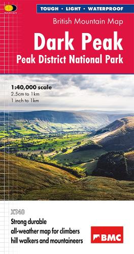 Dark Peak British Mountain Map