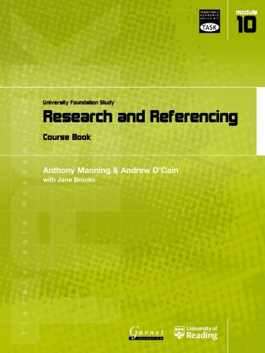 Transferable Academic Skills Kit: University Foundation Study Module 10: Research and Referencing