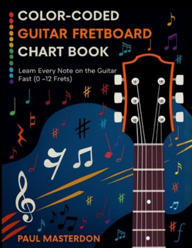 Color-Coded Guitar Fretboard Chart Book - Learn Every Note on the Guit