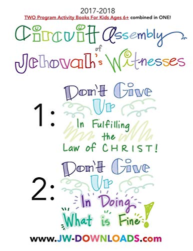 2017-2018 Jehovah's Witnesses Circuit Assembly Program Notebook for KIDS for BOTH Circuit Assemblies