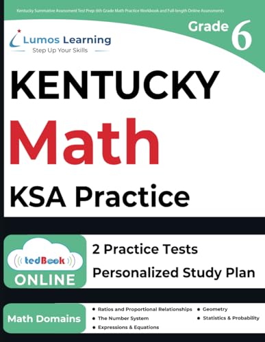 Kentucky Summative Assessment Test Prep: 6th Grade Math Practice Workb cover